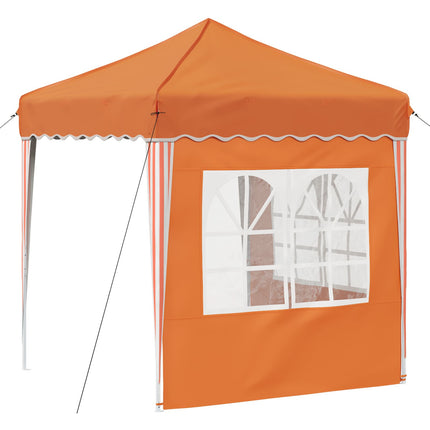 Pop-up Partytält 195 x 195 x 245 cm Orange Oxford Tyg