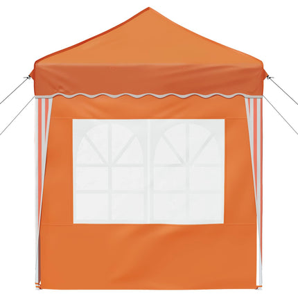 Pop-up Partytält 195 x 195 x 245 cm Orange Oxford Tyg