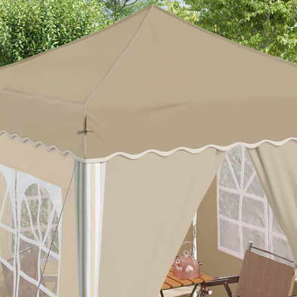 Pop-up Partytält 195 x 195 x 245 cm Gräddvit Oxford Tyg