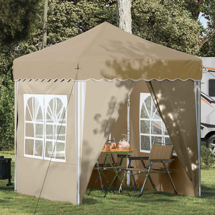 Pop-up Partytält 195 x 195 x 245 cm Gräddvit Oxford Tyg
