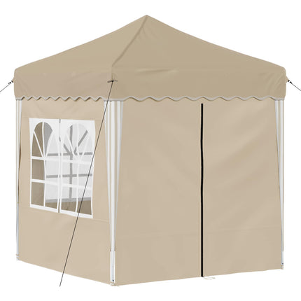Pop-up Partytält 195 x 195 x 245 cm Gräddvit Oxford Tyg
