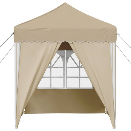 Pop-up Partytält 195 x 195 x 245 cm Gräddvit Oxford Tyg