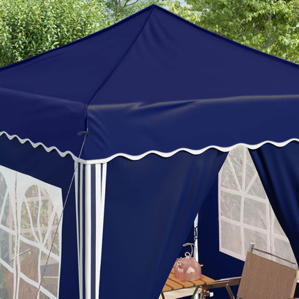Pop-up Partytält 195 x 195 x 245 cm Blå Oxford Tyg