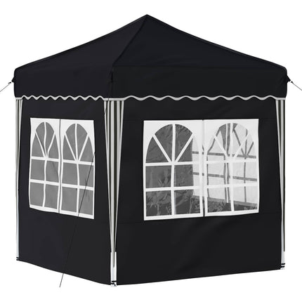 Pop-up Partytält 195 x 195 x 245 cm Antracit Oxford Tyg