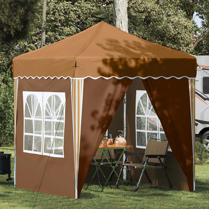 Pop-up Partytält 195 x 195 x 245 cm Beige Oxford Tyg