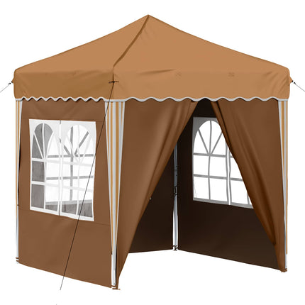 Pop-up Partytält 195 x 195 x 245 cm Beige Oxford Tyg