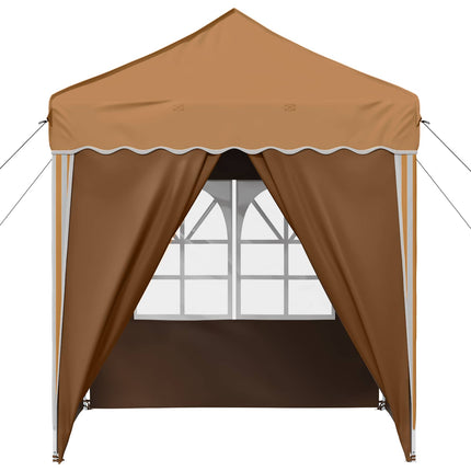 Pop-up Partytält 195 x 195 x 245 cm Beige Oxford Tyg
