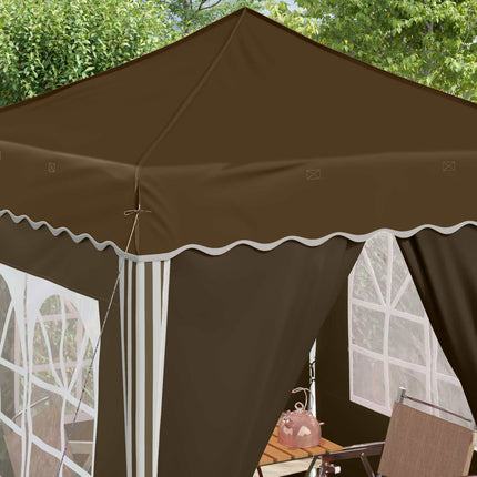 Pop-up Partytält 195 x 195 x 245 cm Taupe Oxford Tyg
