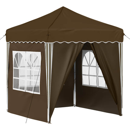 Pop-up Partytält 195 x 195 x 245 cm Taupe Oxford Tyg