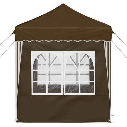 Pop-up Partytält 195 x 195 x 245 cm Taupe Oxford Tyg