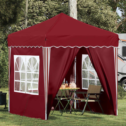 Pop-up Partytält 195 x 195 x 245 cm Vinröd Oxford Tyg