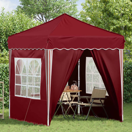 Pop-up Partytält 195 x 195 x 245 cm Vinröd Oxford Tyg