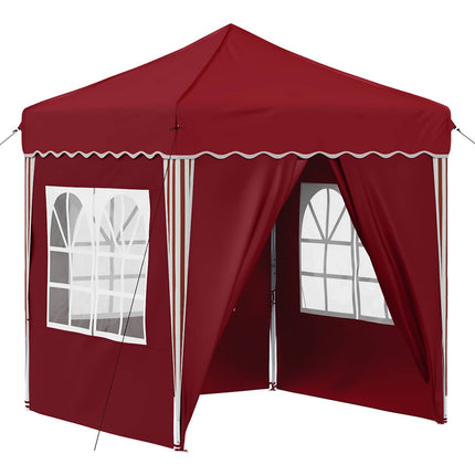 Pop-up Partytält 195 x 195 x 245 cm Vinröd Oxford Tyg