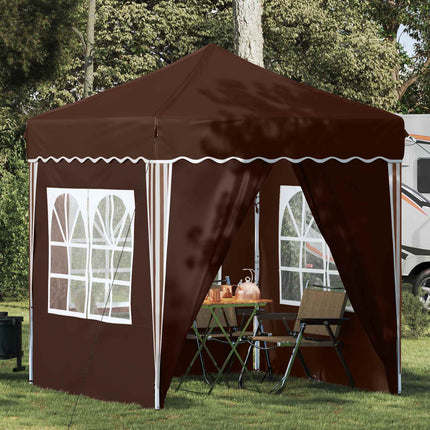 Pop-up Partytält 195 x 195 x 245 cm Brun Oxford Tyg