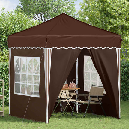 Pop-up Partytält 195 x 195 x 245 cm Brun Oxford Tyg