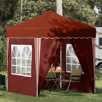 Pop-up Partytält 195 x 195 x 245 cm Terracotta Oxford Tyg