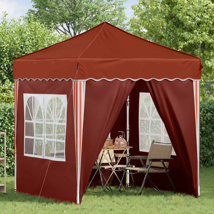 Pop-up Partytält 195 x 195 x 245 cm Terracotta Oxford Tyg