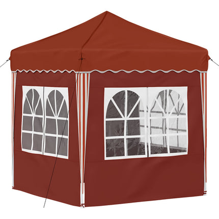 Pop-up Partytält 195 x 195 x 245 cm Terracotta Oxford Tyg