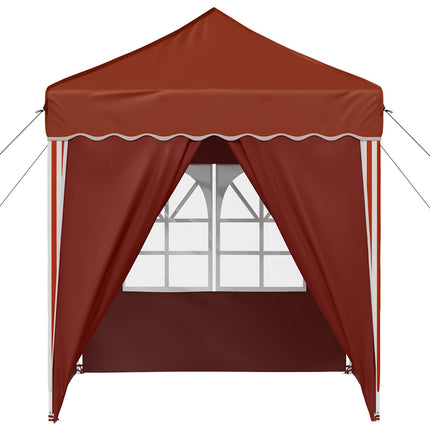 Pop-up Partytält 195 x 195 x 245 cm Terracotta Oxford Tyg