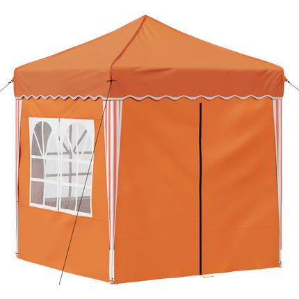Pop-up Partytält 195 x 195 x 245 cm Orange Oxford Tyg