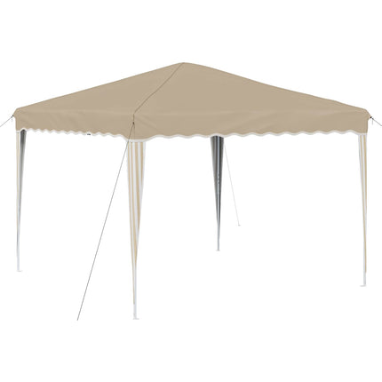 Pop-up Partytält 288 x 288 x 245 cm Gräddvit Oxford Tyg