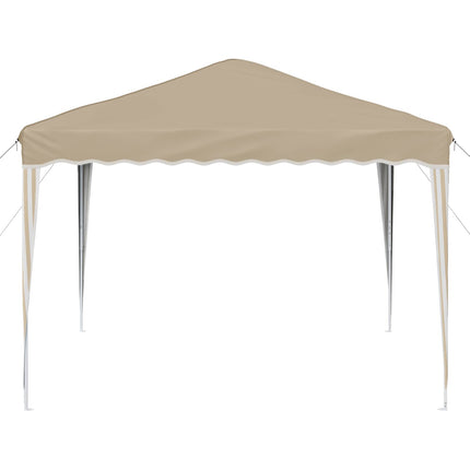 Pop-up Partytält 288 x 288 x 245 cm Gräddvit Oxford Tyg