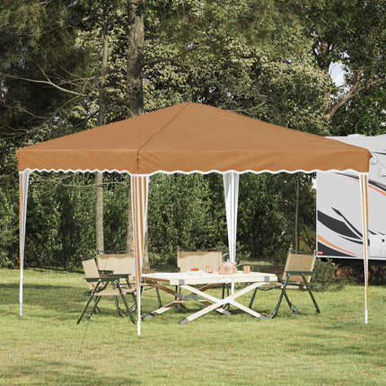 Pop-up Partytält 288 x 288 x 245 cm Beige Oxford Tyg
