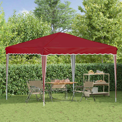 Pop-up Partytält 288 x 288 x 245 cm Vinröd Oxford Tyg