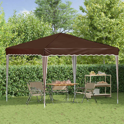 Pop-up Partytält 288 x 288 x 245 cm Brun Oxford Tyg