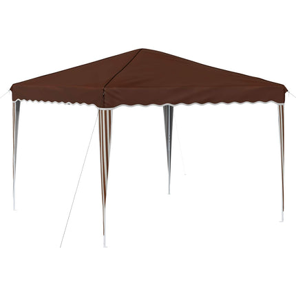 Pop-up Partytält 288 x 288 x 245 cm Brun Oxford Tyg
