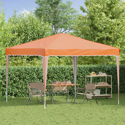 Pop-up Partytält 288 x 288 x 245 cm Orange Oxford Tyg