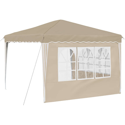 Pop-up Partytält 288 x 288 x 245 cm Gräddvit Oxford Tyg