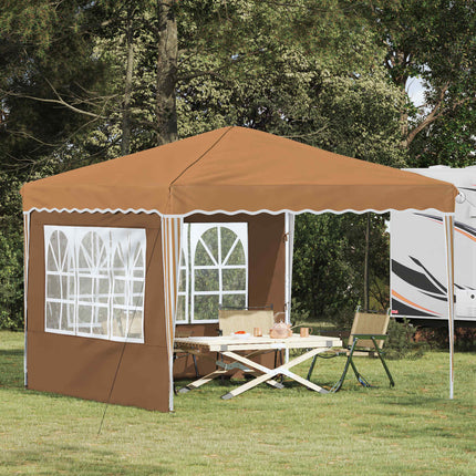 Pop-up Partytält 288 x 288 x 245 cm Beige Oxford Tyg