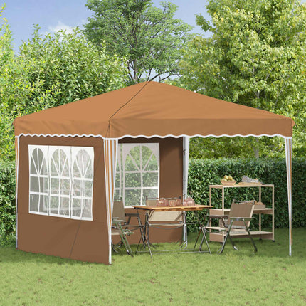 Pop-up Partytält 288 x 288 x 245 cm Beige Oxford Tyg