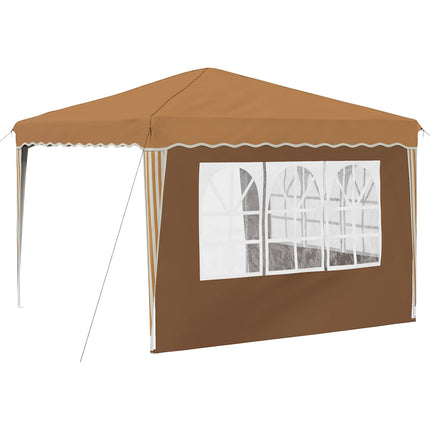 Pop-up Partytält 288 x 288 x 245 cm Beige Oxford Tyg
