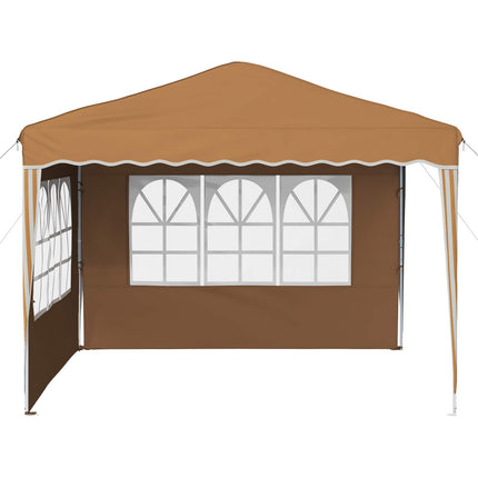 Pop-up Partytält 288 x 288 x 245 cm Beige Oxford Tyg