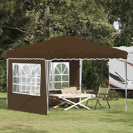 Pop-up Partytält 288 x 288 x 245 cm Taupe Oxford Tyg