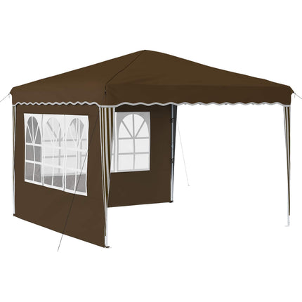 Pop-up Partytält 288 x 288 x 245 cm Taupe Oxford Tyg