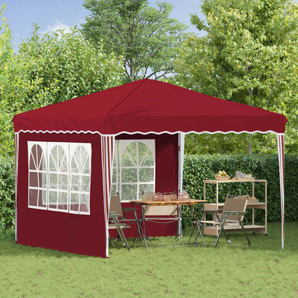 Pop-up Partytält 288 x 288 x 245 cm Vinröd Oxford Tyg