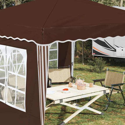 Pop-up Partytält 288 x 288 x 245 cm Brun Oxford Tyg