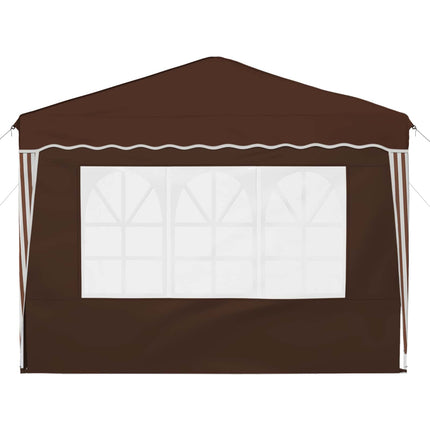 Pop-up Partytält 288 x 288 x 245 cm Brun Oxford Tyg