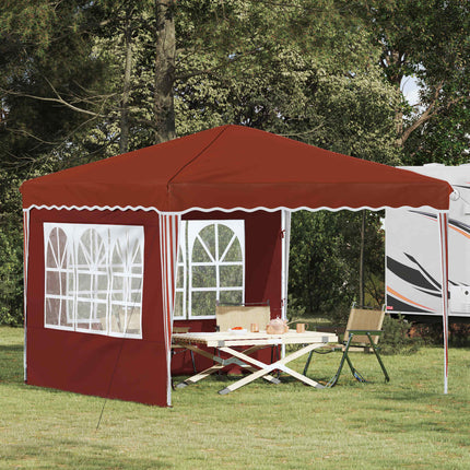 Pop-up Partytält 288 x 288 x 245 cm Terracotta Oxford Tyg