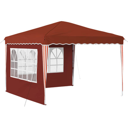Pop-up Partytält 288 x 288 x 245 cm Terracotta Oxford Tyg