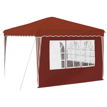 Pop-up Partytält 288 x 288 x 245 cm Terracotta Oxford Tyg