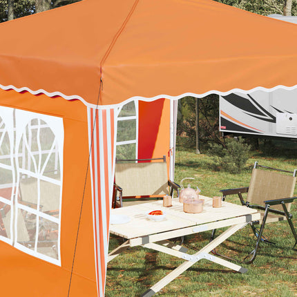 Pop-up Partytält 288 x 288 x 245 cm Orange Oxford Tyg