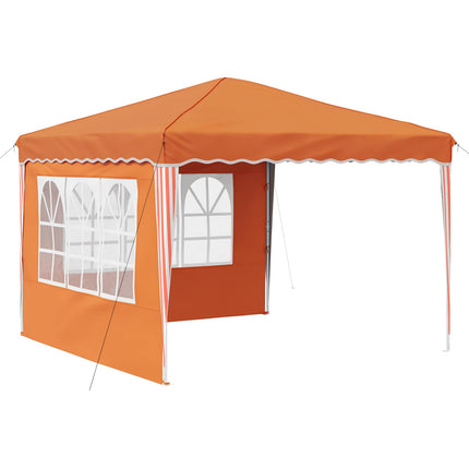 Pop-up Partytält 288 x 288 x 245 cm Orange Oxford Tyg