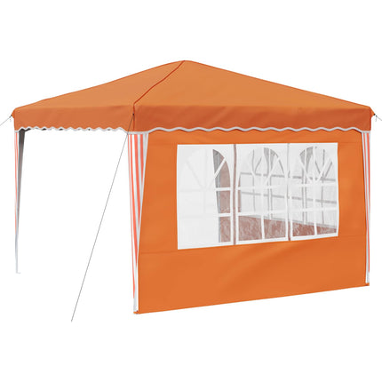Pop-up Partytält 288 x 288 x 245 cm Orange Oxford Tyg