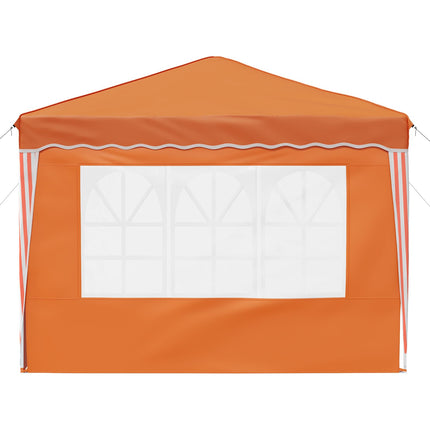 Pop-up Partytält 288 x 288 x 245 cm Orange Oxford Tyg