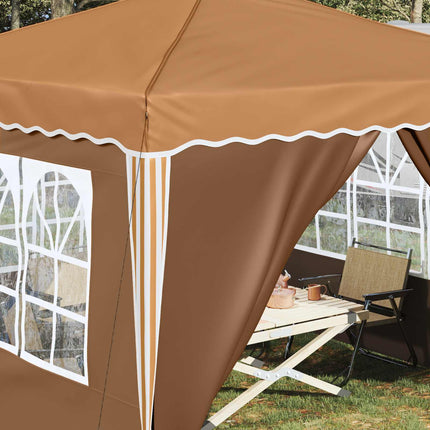 Pop-up Partytält 288 x 288 x 245 cm Beige Oxford Tyg