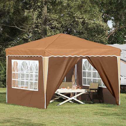 Pop-up Partytält 288 x 288 x 245 cm Beige Oxford Tyg